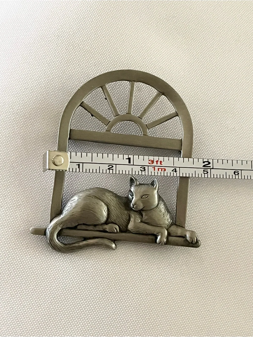 Vintage JJ Jonette Cat In The Window Brooch